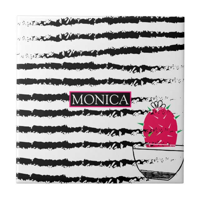 Design de padrão Cactus rosa (Frente)