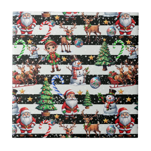 Design de Padrão de Bandeiras de Natal Decorativas (Frente)