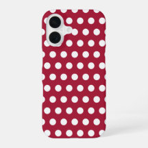 Design de padrão de bolinhas brancas em vermelho-b