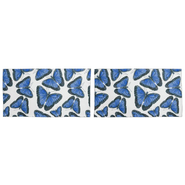 Design de padrão de borboleta morfo azul (Frente - conjunto)