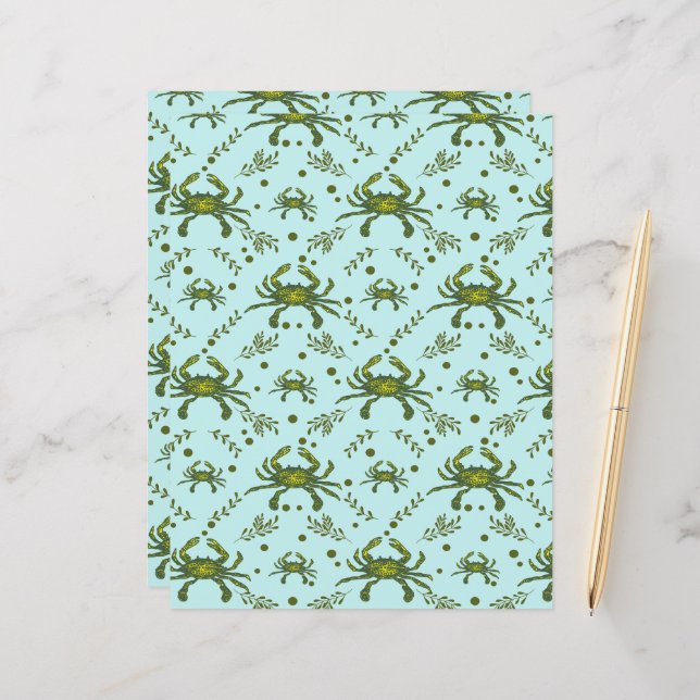 Design de padrão de caranguejos aquáticos (Frente/Verso In Situ)