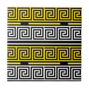 Design de padrão de frete de chave grega branca am