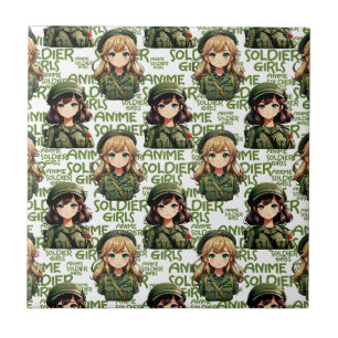 Design de Padrão de Meninas Soldier Animes