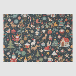 Design de Padrão de Natal 🎄 no Papel Tecido