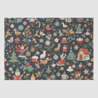 Design de Padrão de Natal 🎄 no Papel Tecido