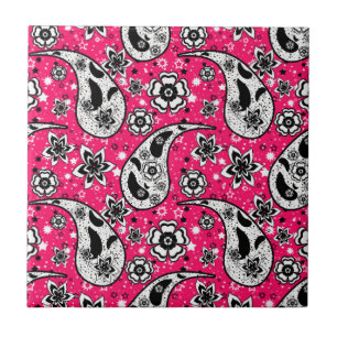 Design de padrão de Paisley Floral rosa
