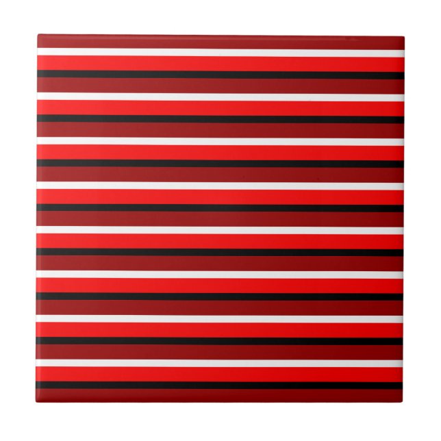 Design de Padrão de Stripes Vermelhas Vermelhas e  (Frente)