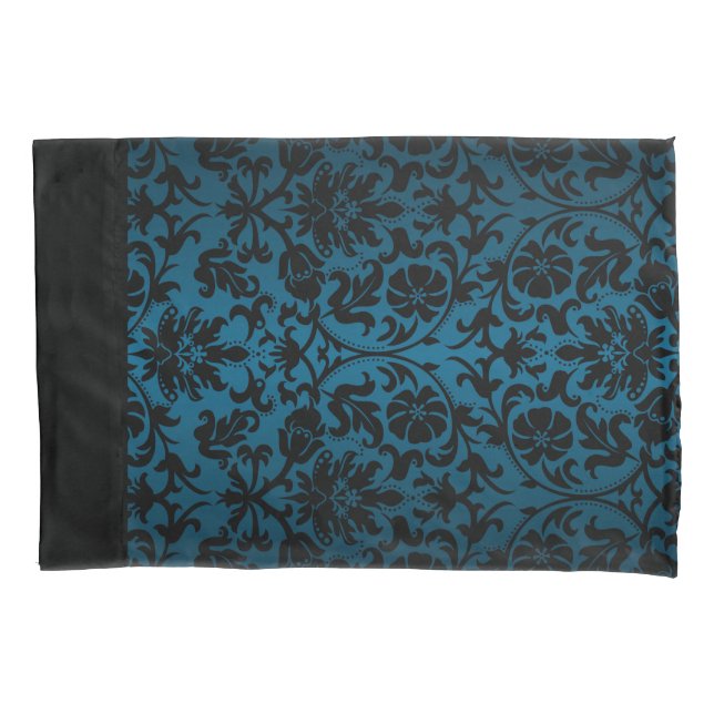 Design de padrão floral azul Damask (Frente)