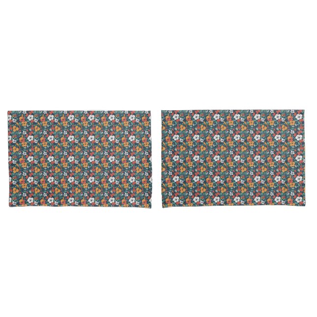 Design de padrão floral simples (Frente - conjunto)