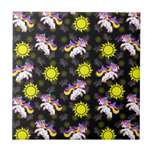 Design de padrão Unicorn preto