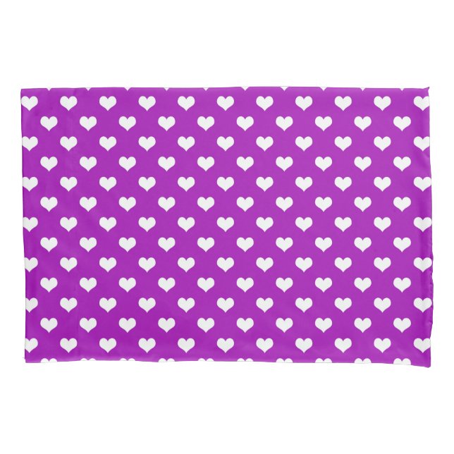 Design de Padrões de Coração de Amor Branco Roxo (Frente)