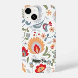 Design de Paisley Amarelo Branco e Azul Dusty