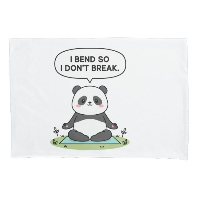 design de panda “Eu Me Dobro Para Não Quebrar” (Frente)