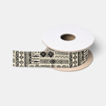 Design de pano de lama Afro Pop com fita de cetim