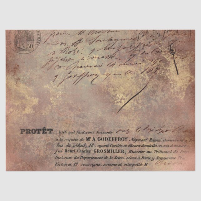 Design de papel Dourado Ephemera 20 (Frente )