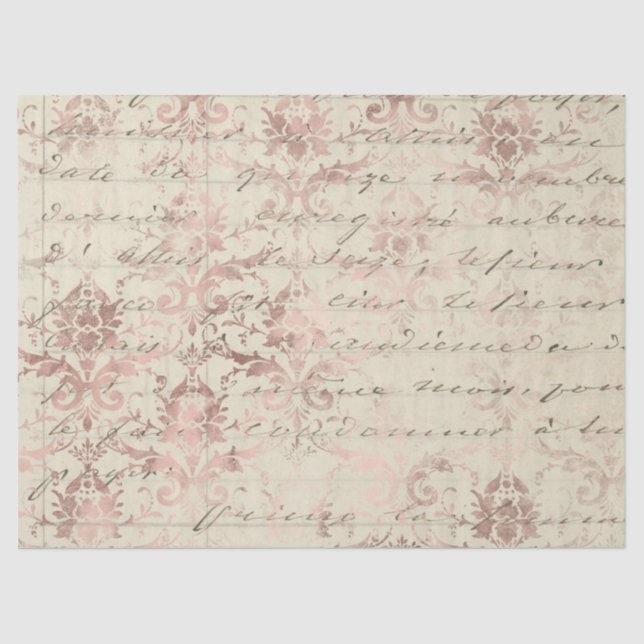Design de papel Dourado Ephemera Rosa 10 (Frente )