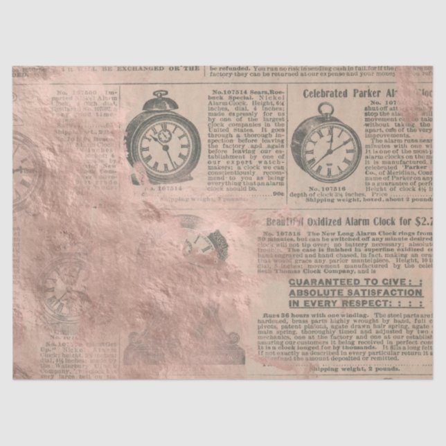 Design de papel Dourado Ephemera Rosa 14 (Frente )