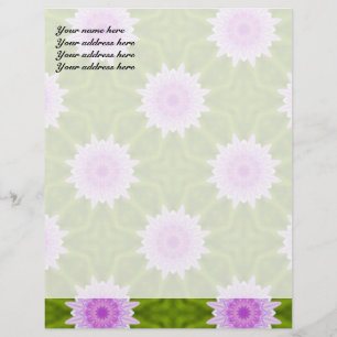 Design de Papel Timbrado com Flocos de Neve Rosa