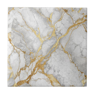 Design de Pedra de Mármore Branco Veia Dourada Lux