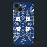 Design de Peixes Submarinos com Fundo Azul<br><div class="desc">Uma reunião das mentes dos peixes,  esta design mostra uma cena submarina cheia de conchas marinhas num fundo azul. Um presente de excelente para um ictiologista ou qualquer um que adora ver peixe tendo uma natação!</div>