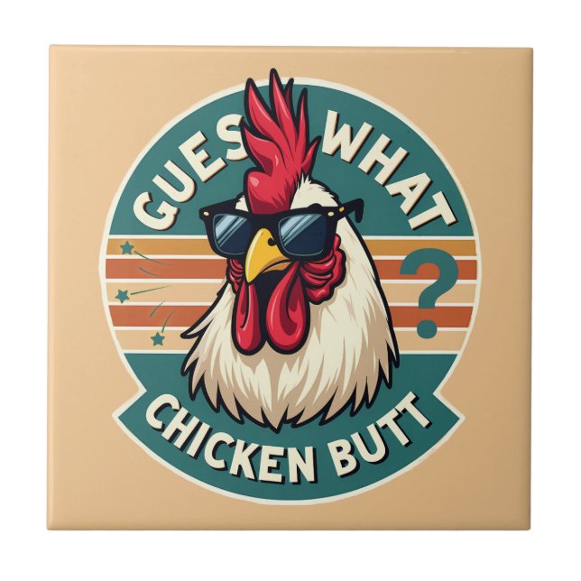 Design de piada engraçada de frango retro (Frente)