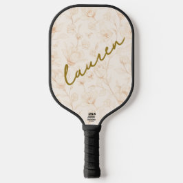 Design de Pickleball de Nome de Florais Macios Per