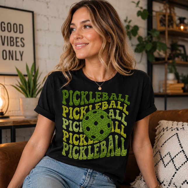 Design de Pickleball Retro com Fio Falso (Criador carregado)