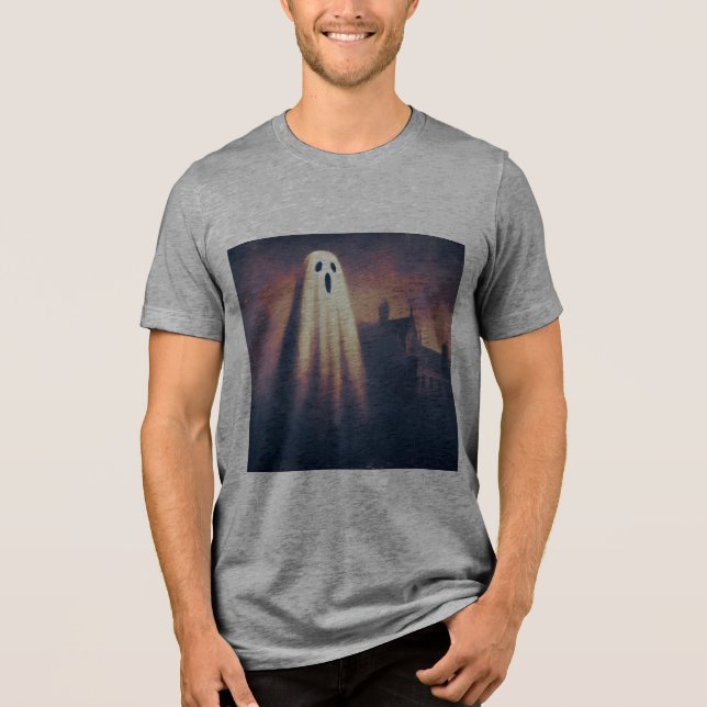 Design de Pintura de Fantasma de Halloween Antigo  (Frente)