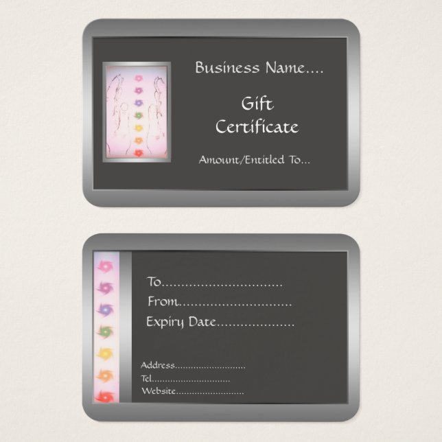 Design de placa de presente holística para mãos de (Frente & Verso)