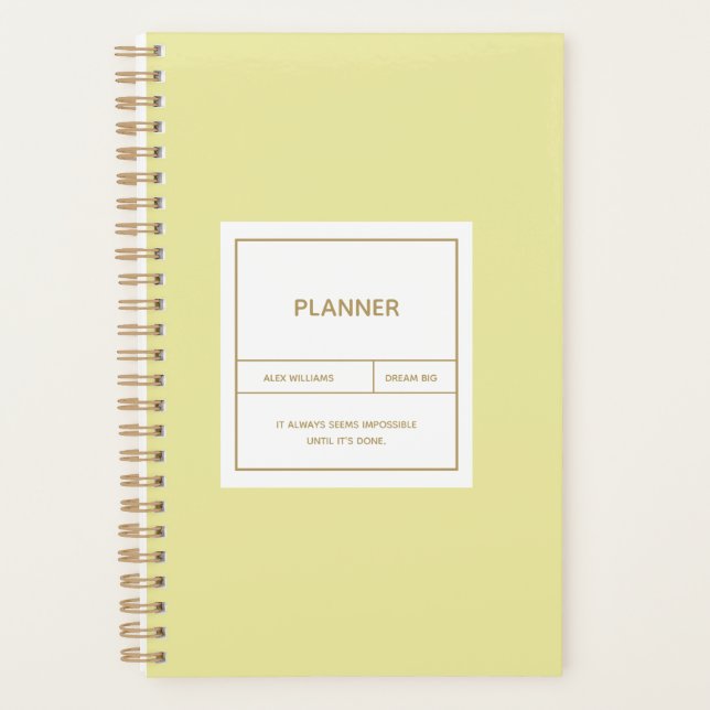 Design de Planejador Simples Minimalista (Frente)