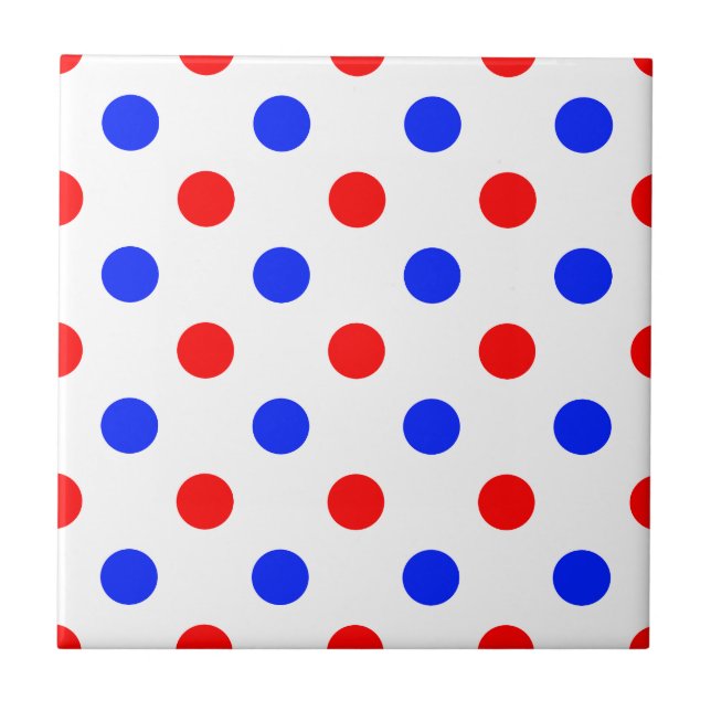 Design de Pontos Brancos Vermelhos e Azuis (Frente)