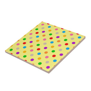 Design de Pontos Coloridos Arco-íris Amarelo