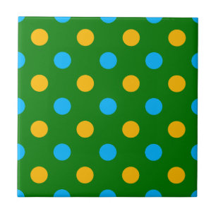 Design de Pontos Polka Amarelo Verde Preto