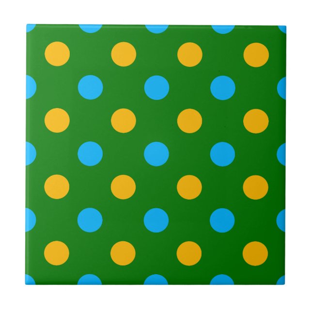 Design de Pontos Polka Amarelo Verde Preto (Frente)