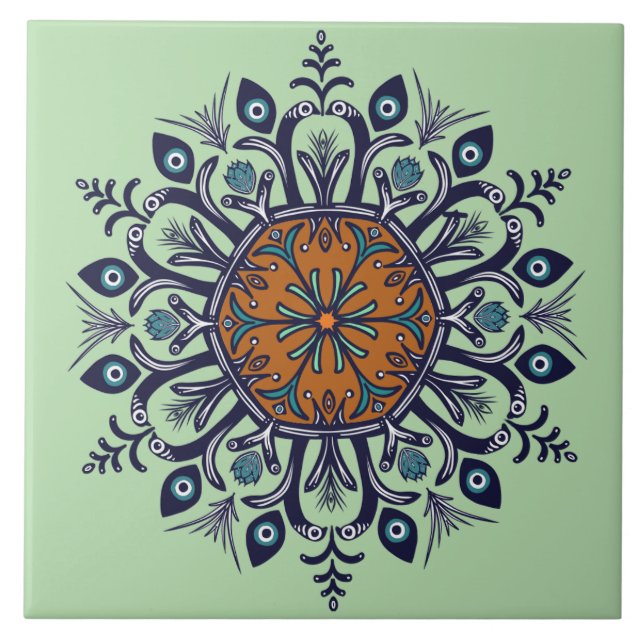 Design de porcelana azul. O que você vê? (Frente)