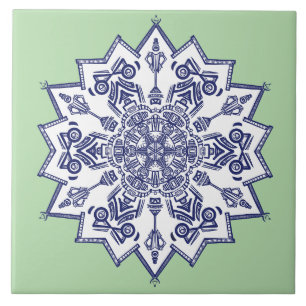 Design de porcelana azul. O que você vê?