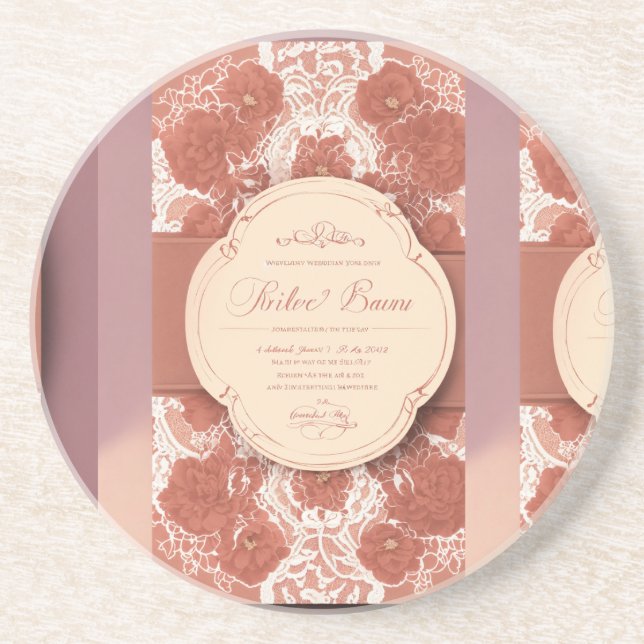 Design de Porta copos de de Sandstone - Elegância  (Frente)