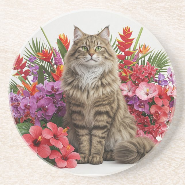 Design de Porta copos de  de Sandstone Tropical. (Frente)