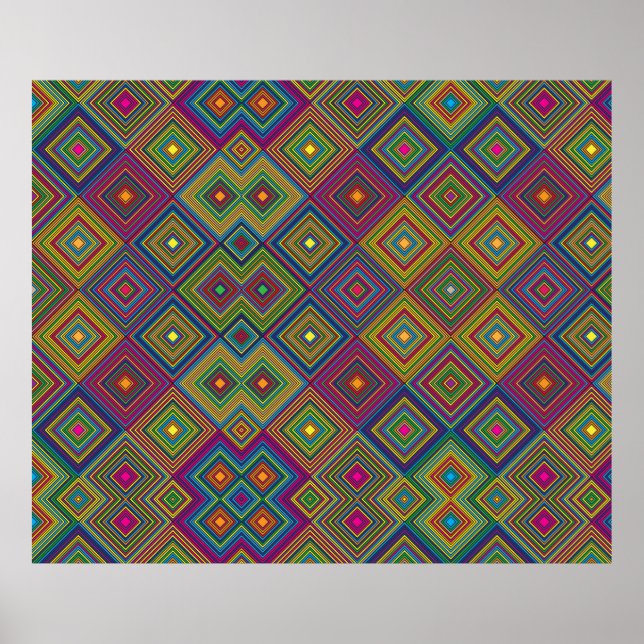 design de pôster colorido apresenta um arco-íris v (Frente)