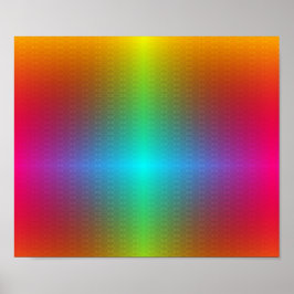 design de pôster colorido apresenta um arco-íris v