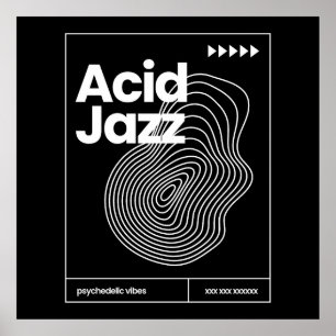 design de pôster de música Acid Jazz