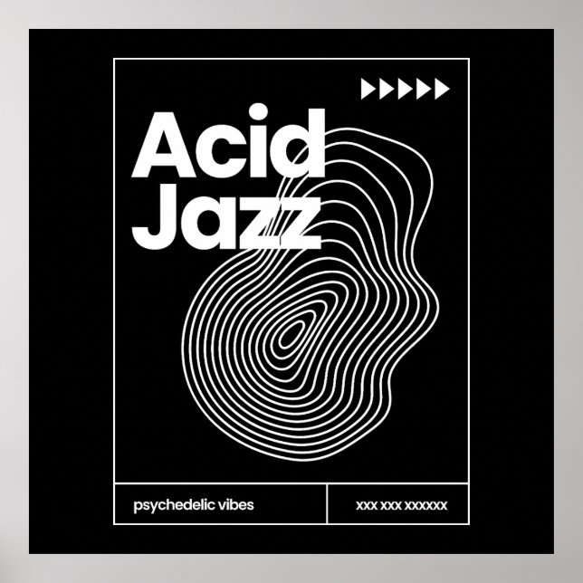 design de pôster de música Acid Jazz (Frente)
