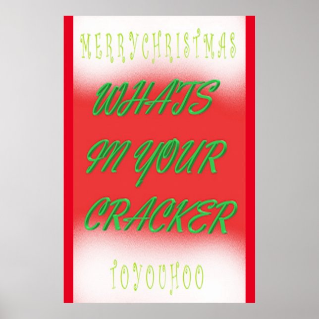 Design de poster de Natal em branco verde (Frente)