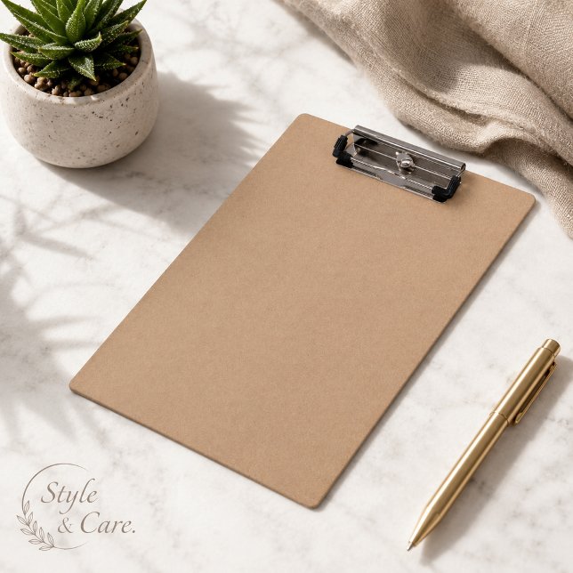 Design de Prancheta Personalizada no Estilo de Pap (Personalized Kraft Paper Style Clipboard Design)