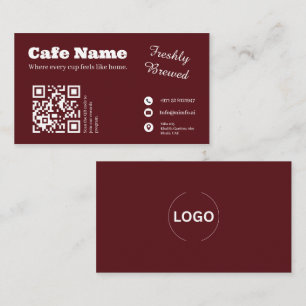 Design de QR Code para Cartão de Visita do Café Bu