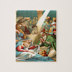 design de quebra-cabeça do menino Jesus