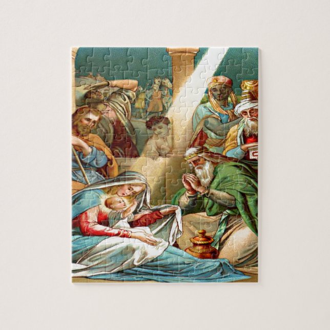 design de quebra-cabeça do menino Jesus (Vertical)