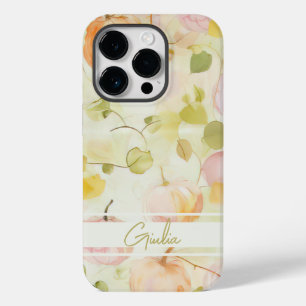 design de queda de abóbora de aquarela com nome