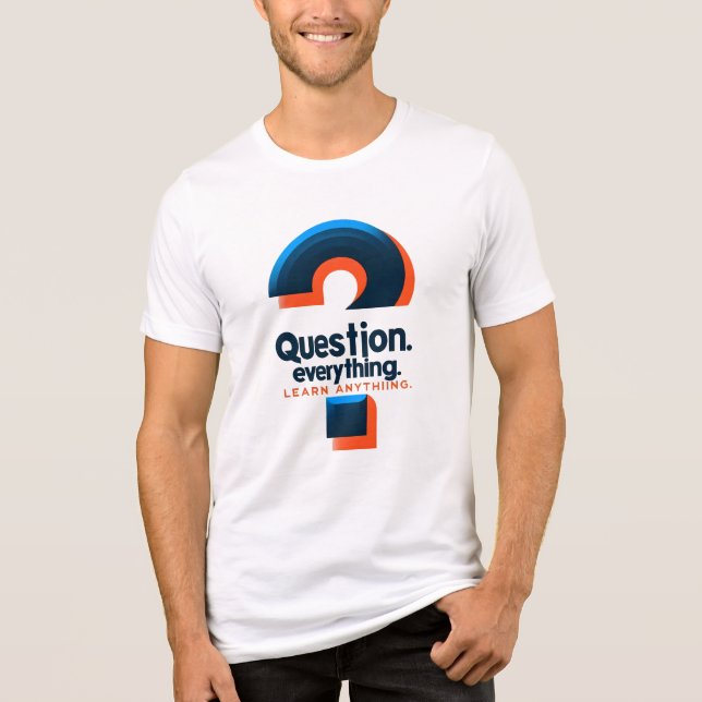 Design de "Questionar Tudo, Aprender Qualquer Cois (Frente)
