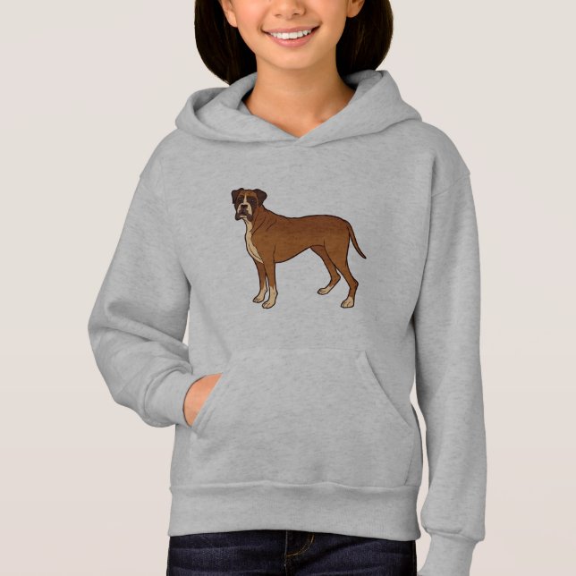 Design de Raça de Cachorro Boxer Marrom Bom (Frente)